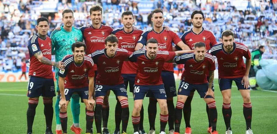 Équipe d'Osasuna avant le match