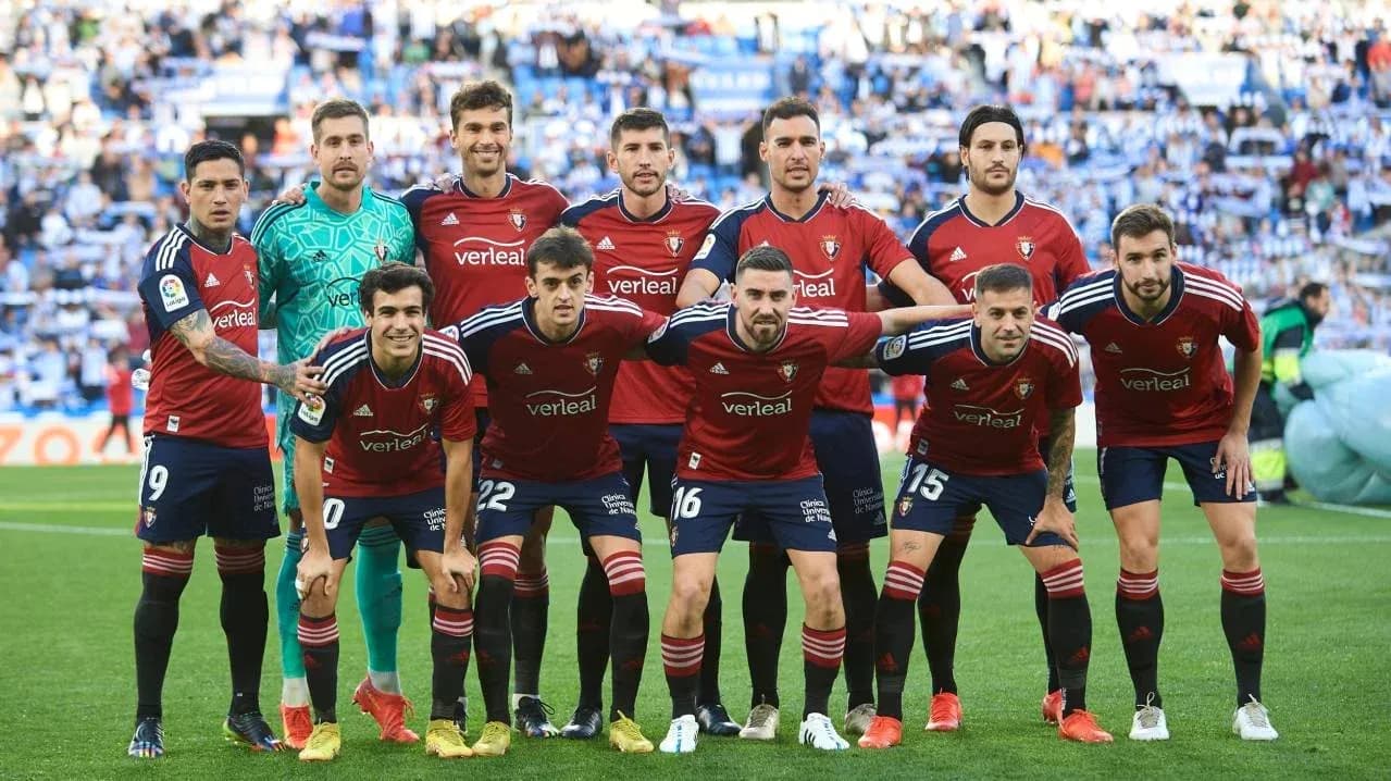 Équipe d'Osasuna avant le match