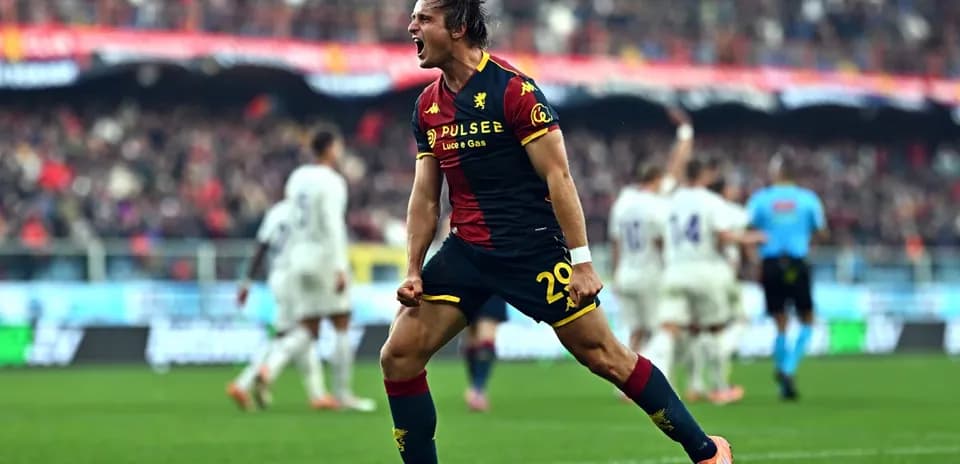 Joueur de Genoa célébrant un but