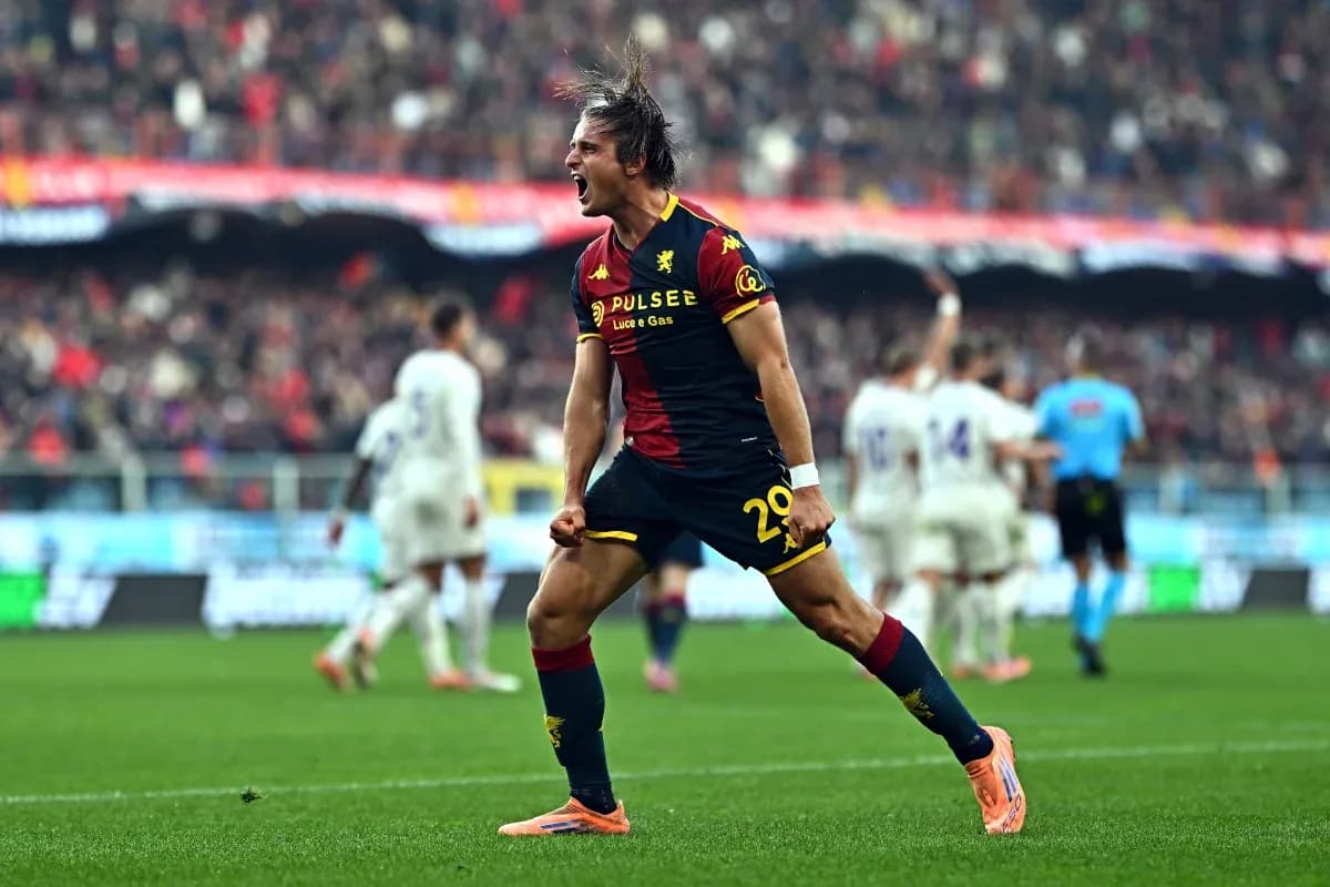 Joueur de Genoa célébrant un but