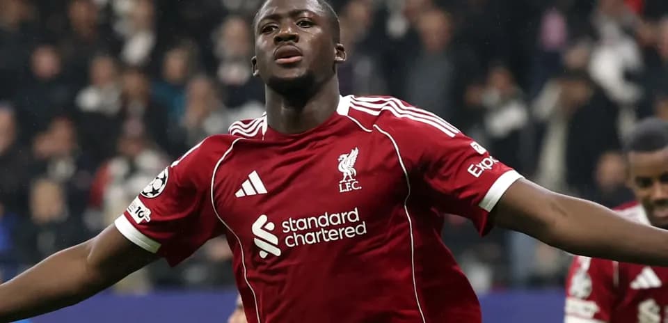Joueur de Liverpool célébrant un but lors d'un match