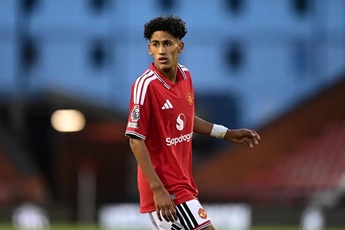 Joueur de Manchester United en action sur le terrain