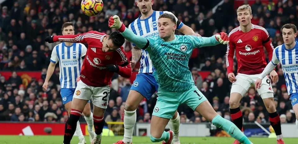 Action intense entre Brighton et Manchester United