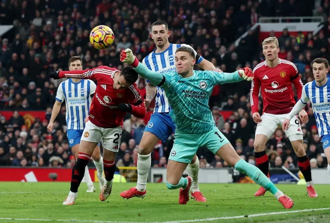 Action intense entre Brighton et Manchester United