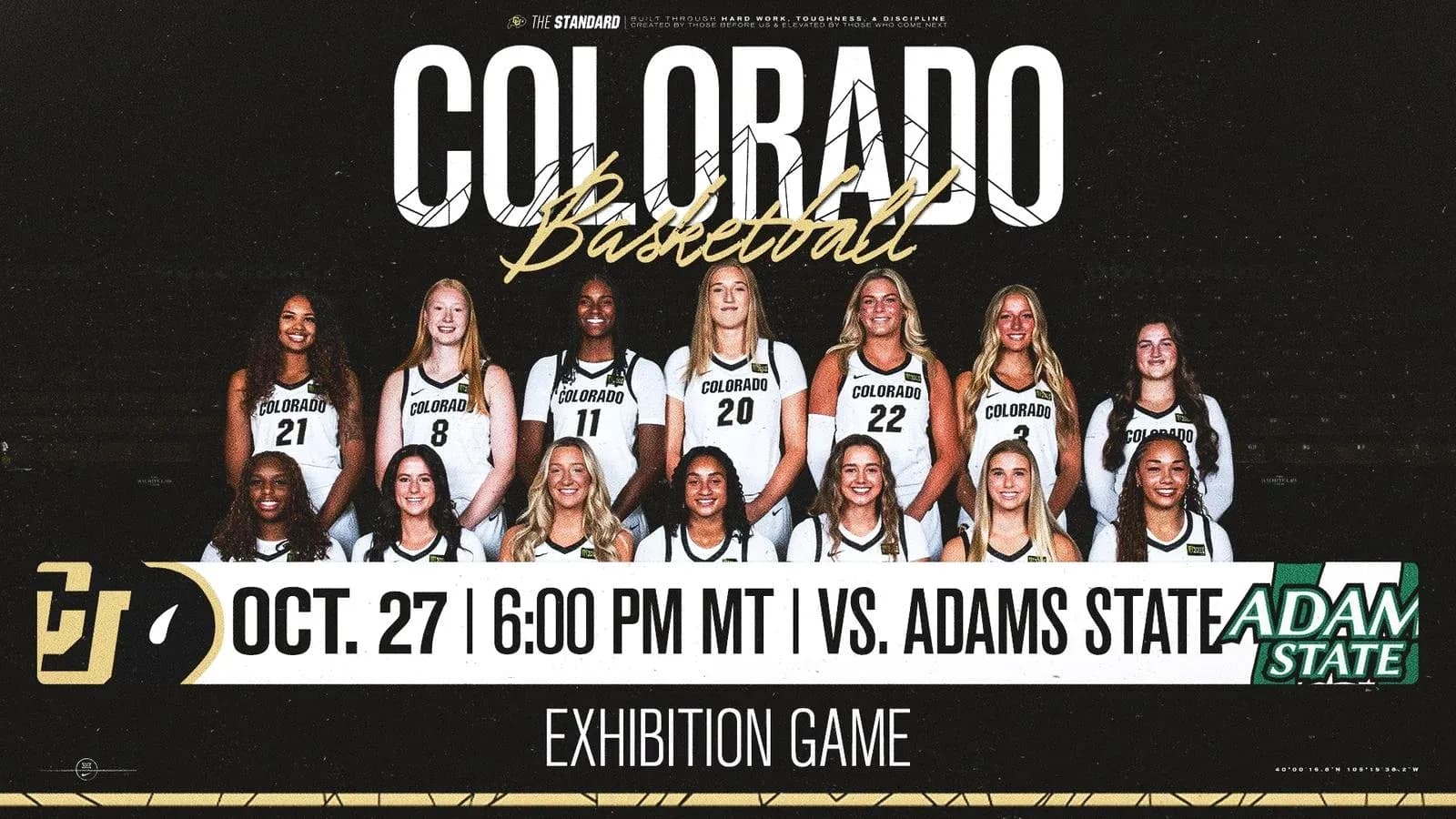 Équipe de basketball du Colorado avec date et adversaire