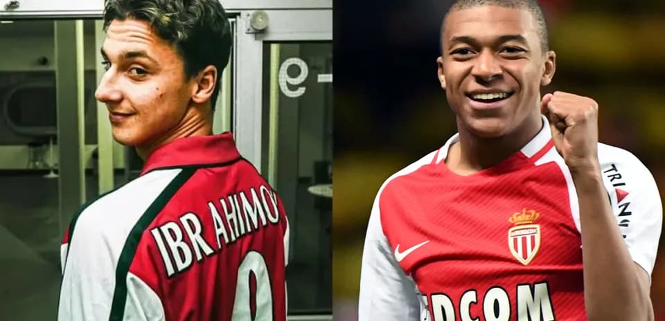 Zlatan Ibrahimović et Kylian Mbappé en maillot