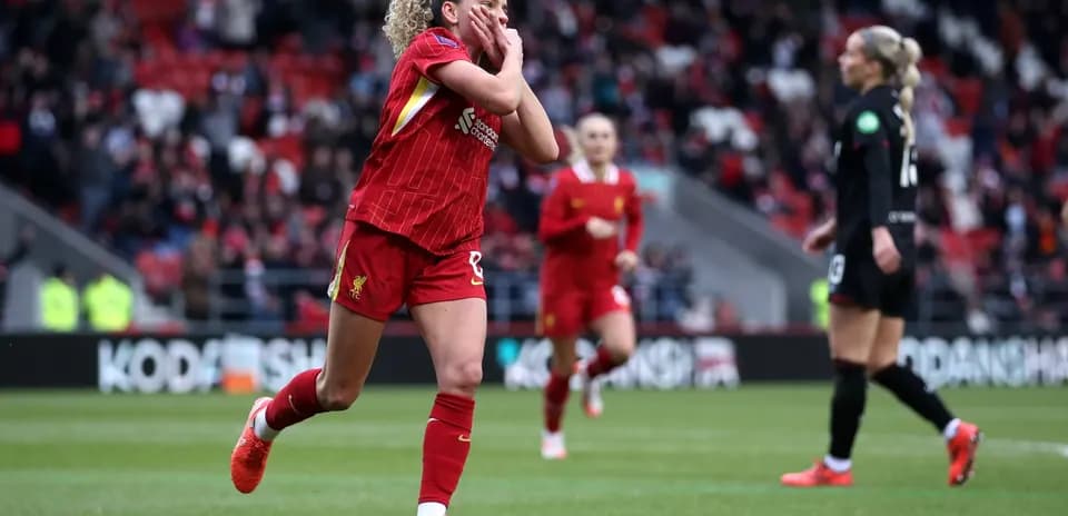 Joueuse de Liverpool célébrant un but