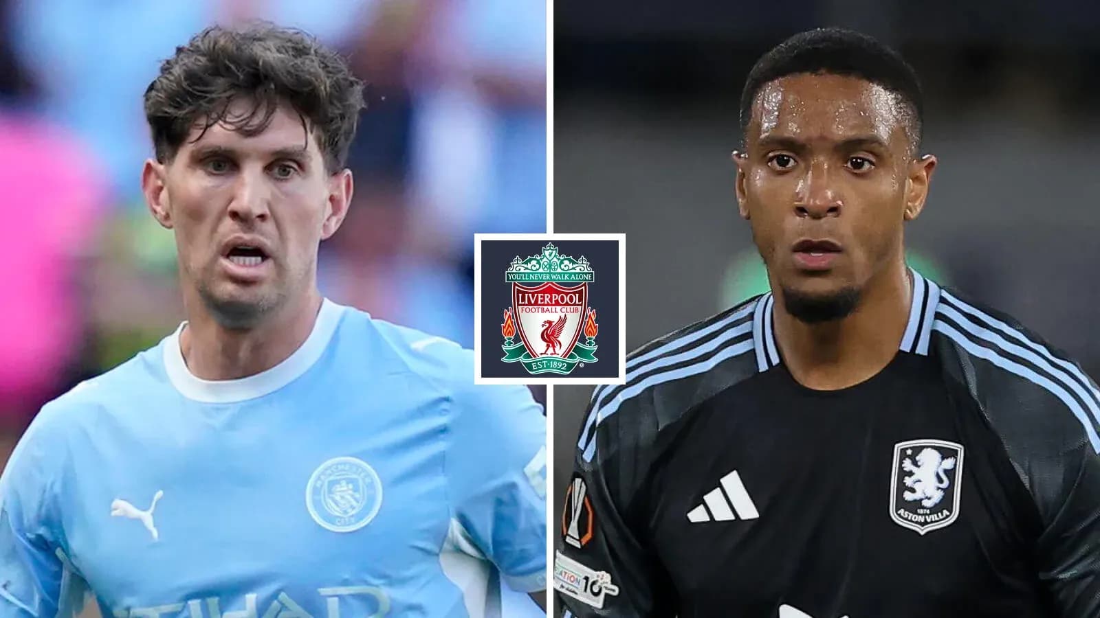 Joueurs de Manchester City et Aston Villa en action