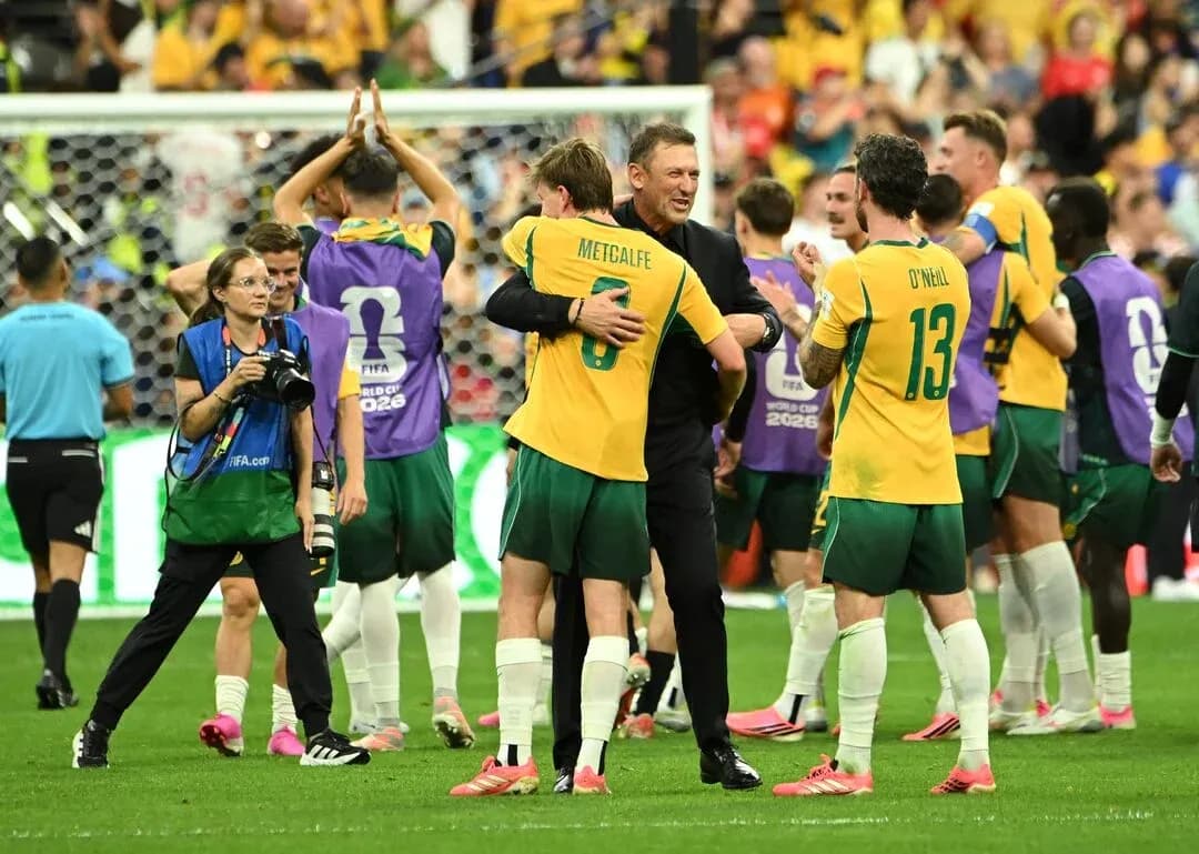 Joueurs australiens célébrant après un match