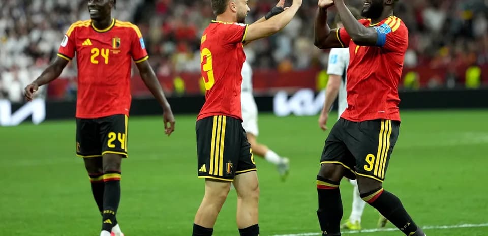 Joueurs belges célébrant un but pendant le match
