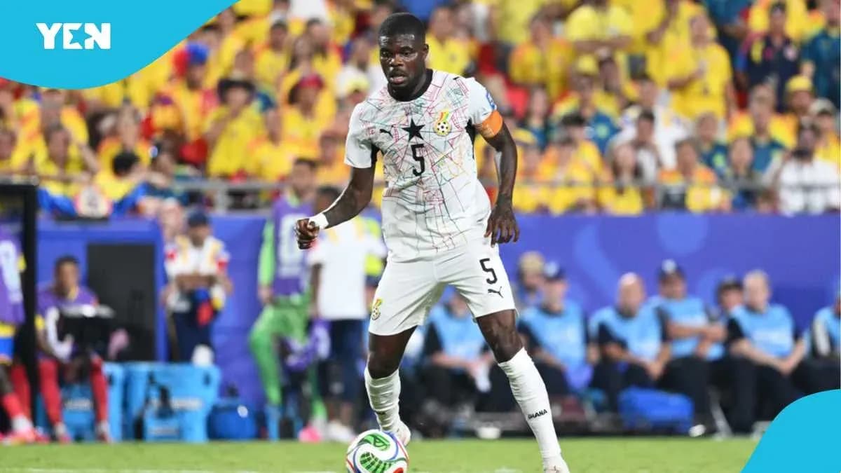 Joueur de l'équipe du Ghana en action sur le terrain