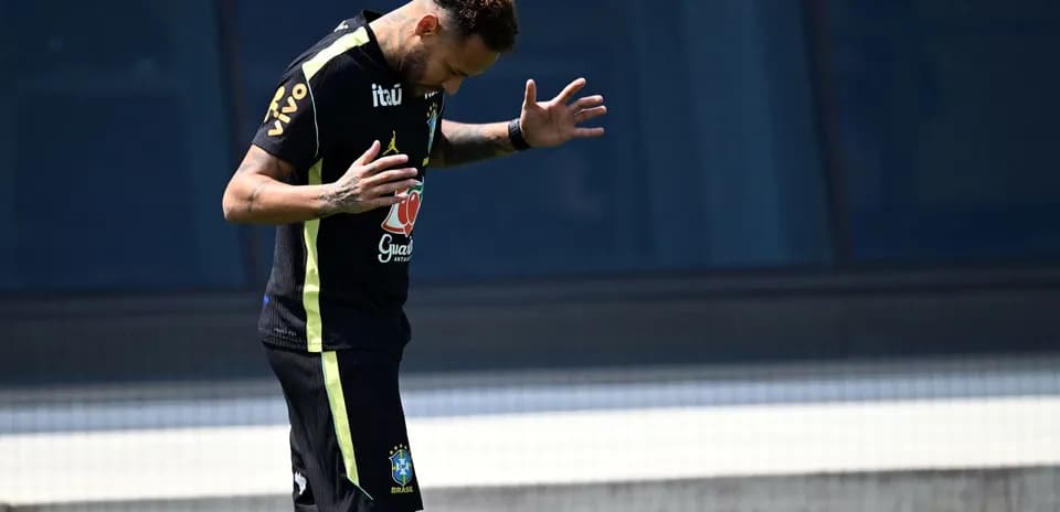 Joueur s'entraînant avec l'équipe du Brésil