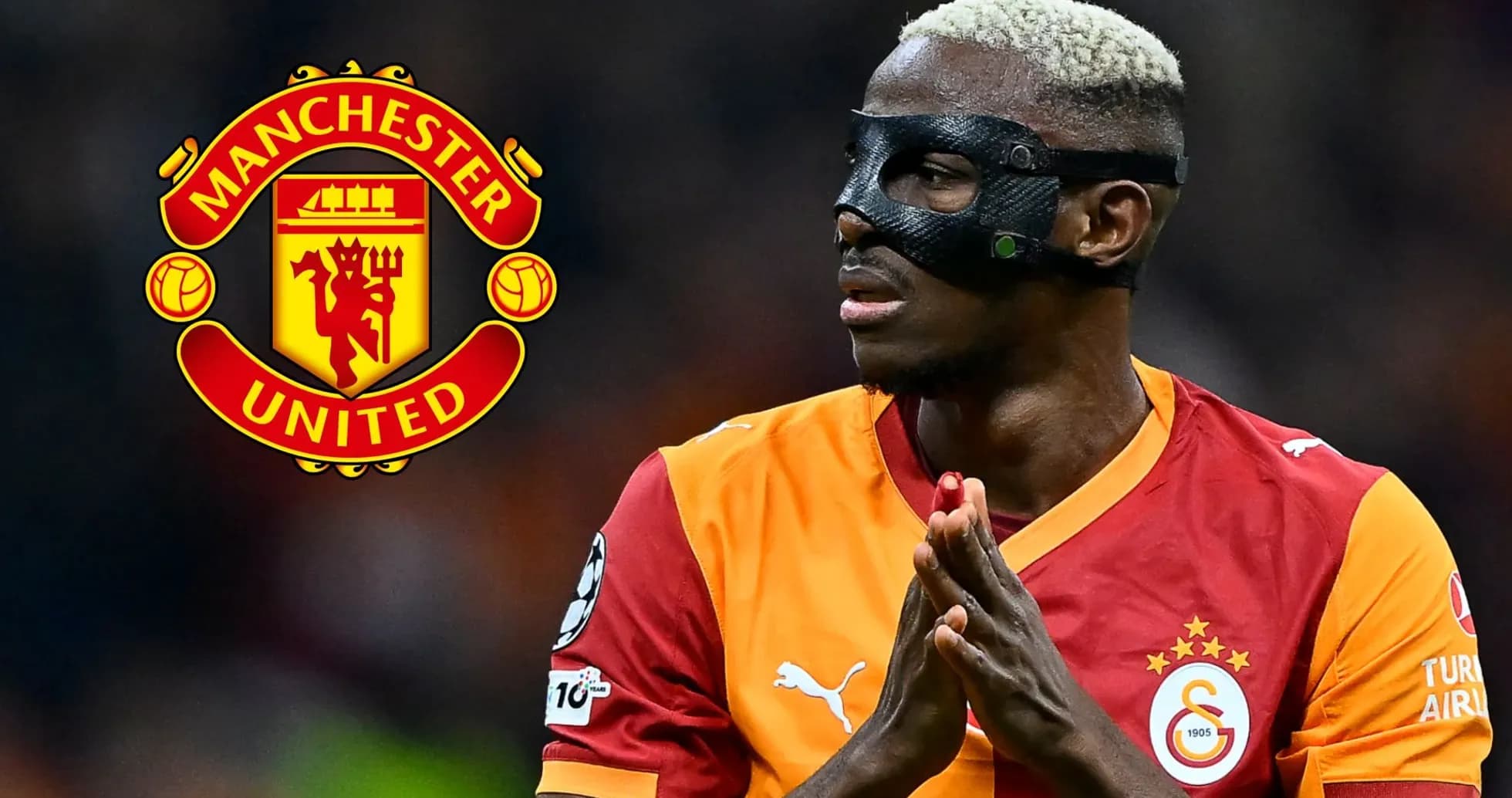 Joueur avec un masque portant le maillot de Galatasaray