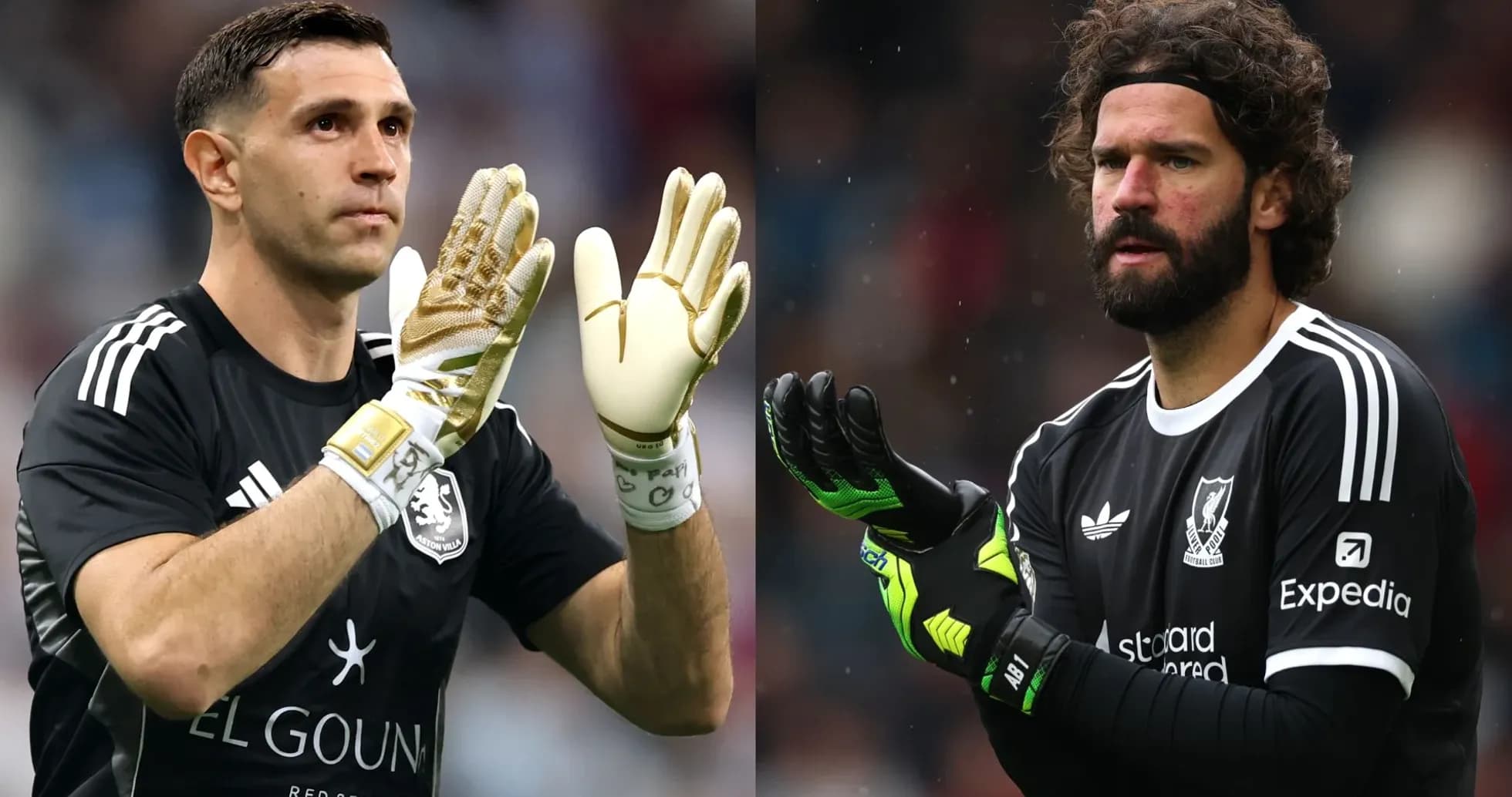Deux gardiens de but applaudissant avant le match