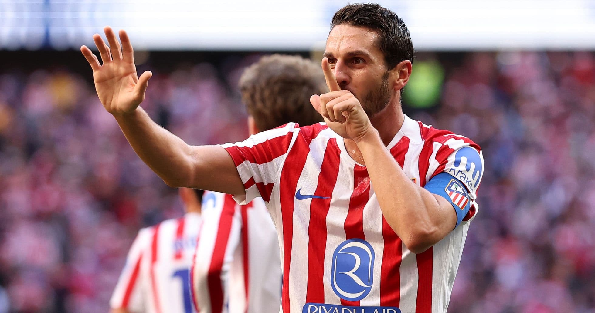 Joueur d'Atlético célébrant un but