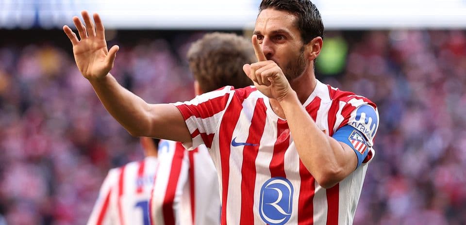Joueur d'Atlético célébrant un but