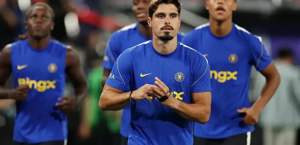Joueurs de Chelsea s'échauffant avant le match