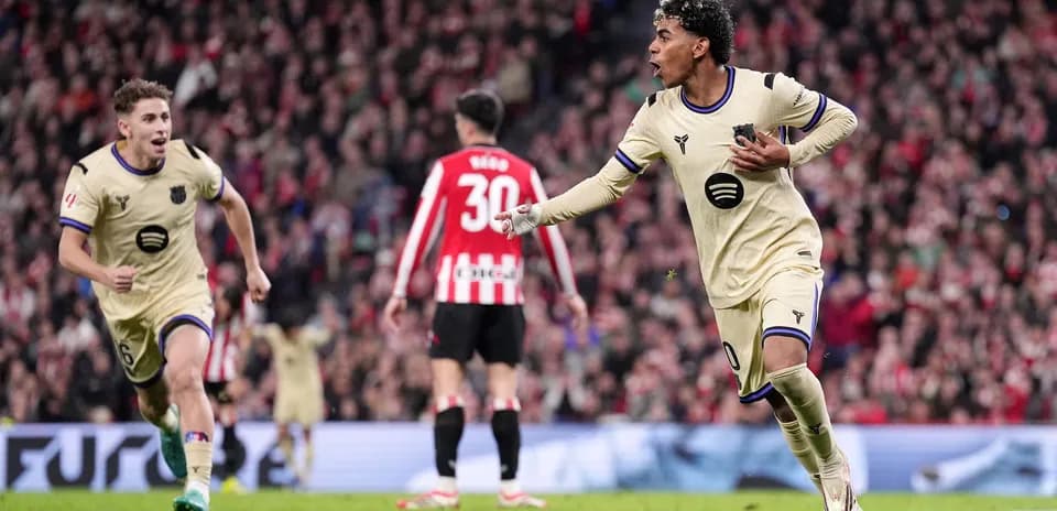 Joueur de Barcelone célébrant un but