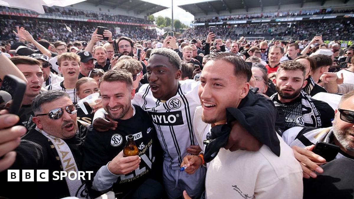 Joueurs célébrant avec les supporters après le match