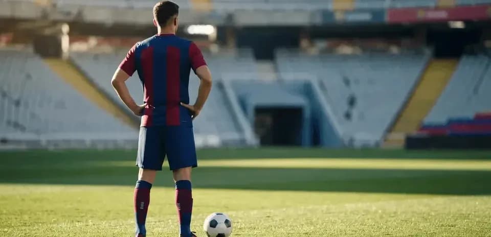 Joueur de football prêt à tirer un penalty
