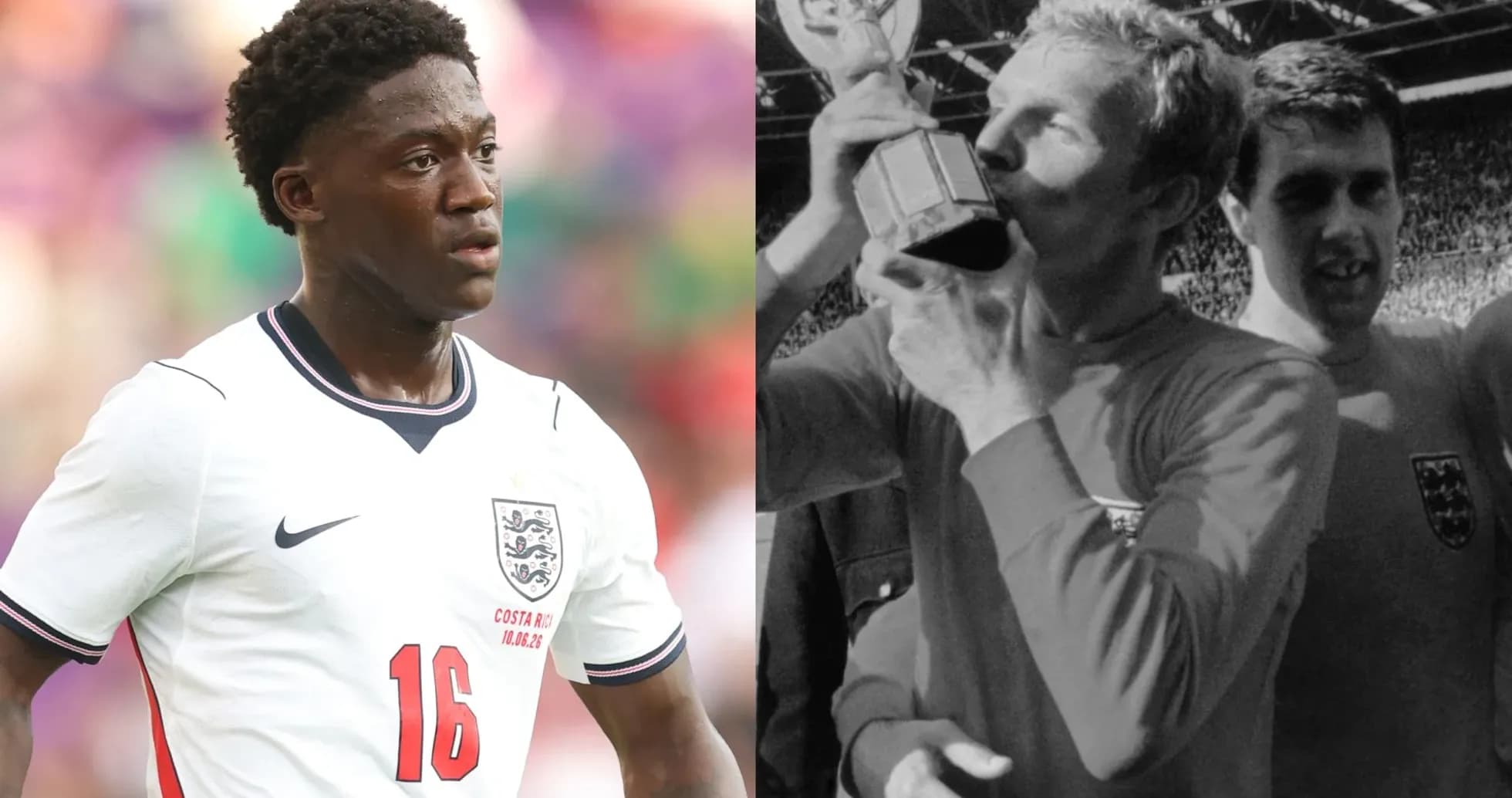 Joueur anglais en action et célébration de la victoire