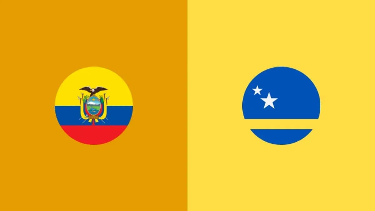 Drapeaux de l'Équateur et de la République de Curaçao