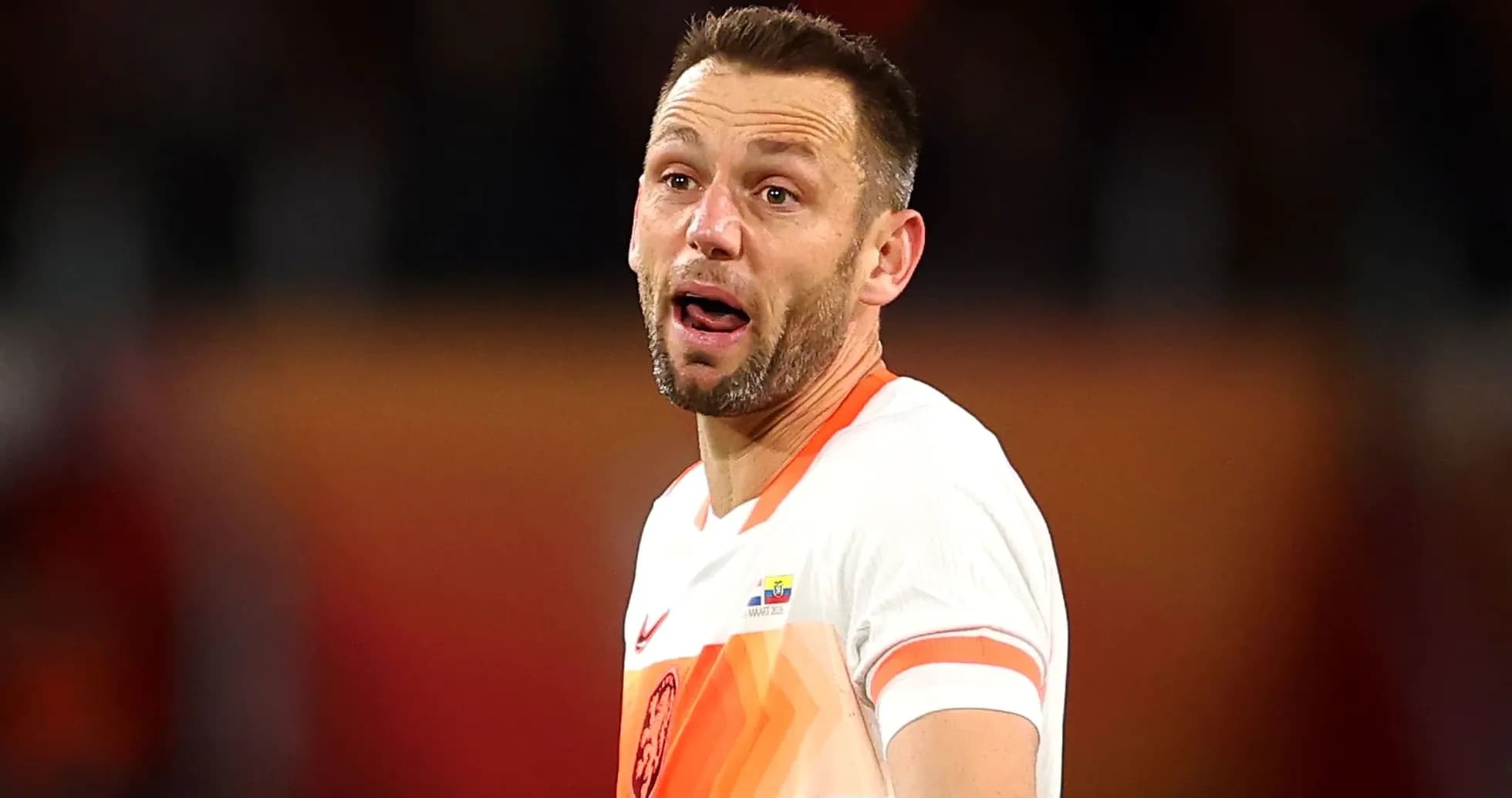 Joueur néerlandais en action sur le terrain