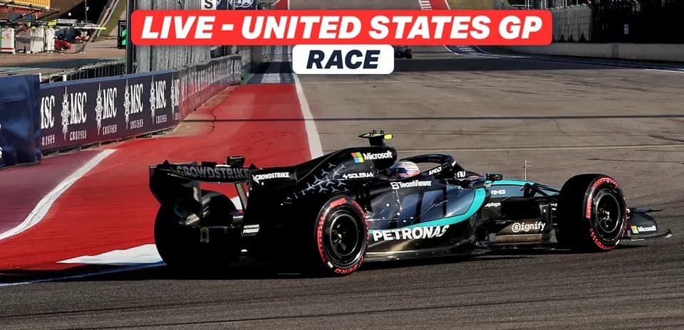 Voiture de F1 en course au Grand Prix des États-Unis