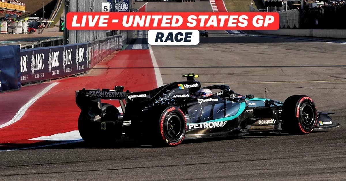 Voiture de F1 en course au Grand Prix des États-Unis