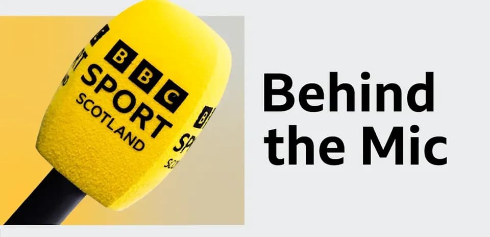 Microphone with BBC Sport Scotland branding