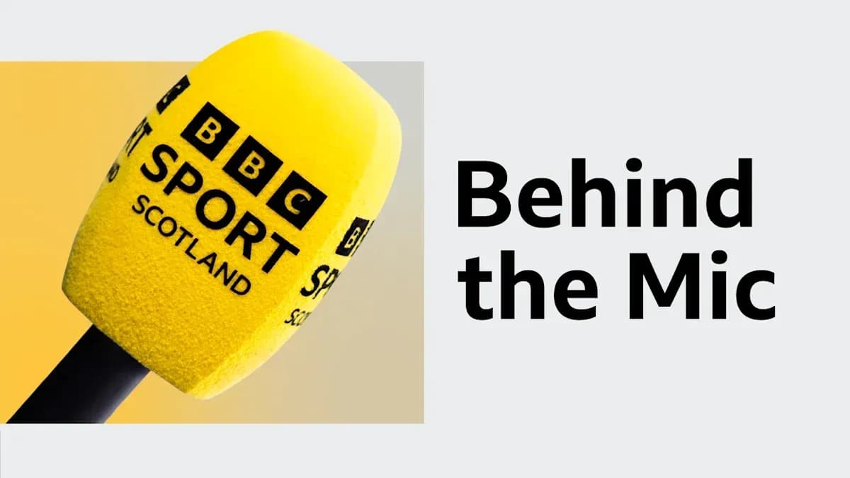 Microphone with BBC Sport Scotland branding