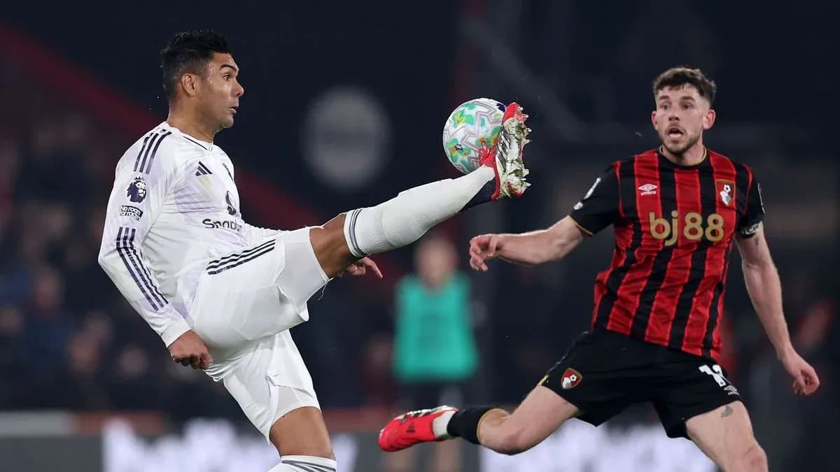 Un joueur de Manchester United en action