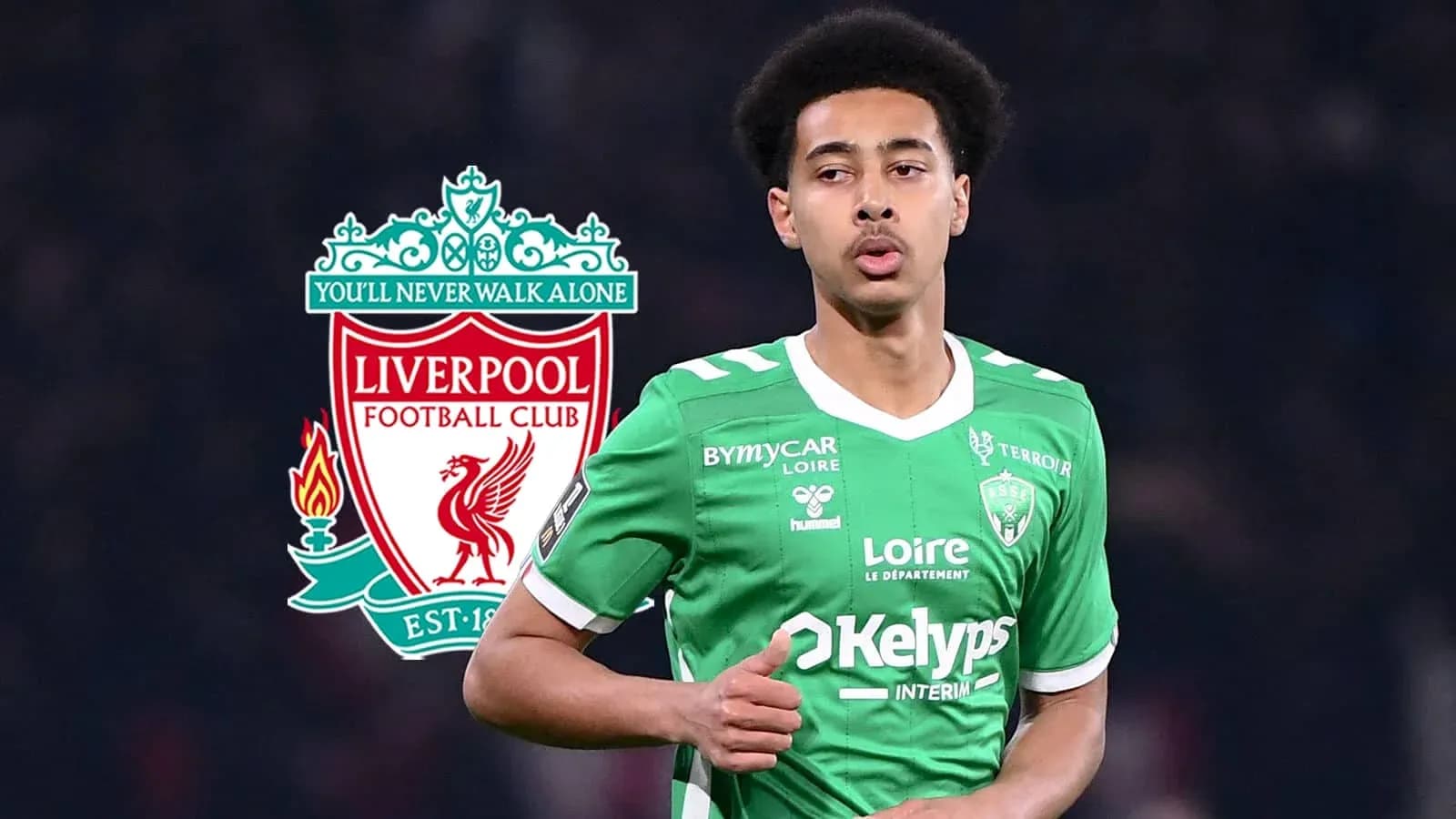 Joueur en maillot vert de l'AS Saint-Étienne