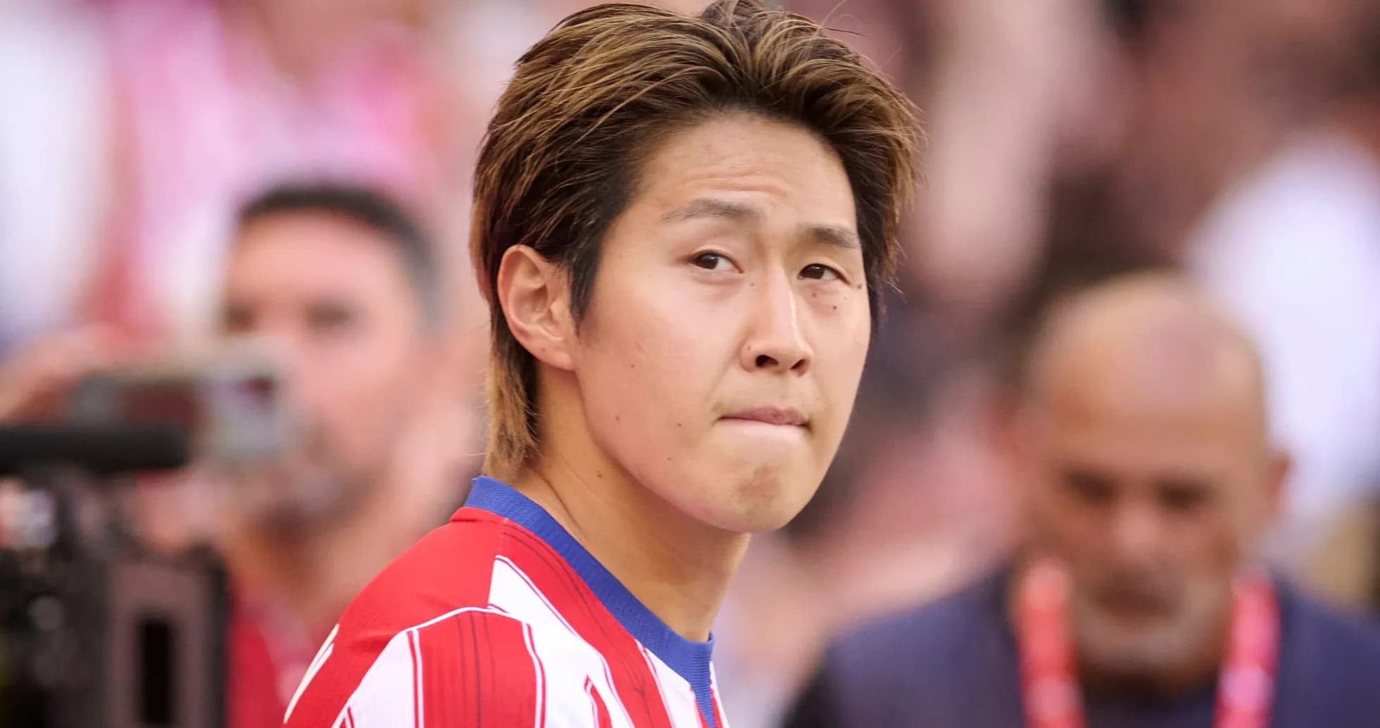 Joueur d'Atlético Madrid sur le terrain avant le match