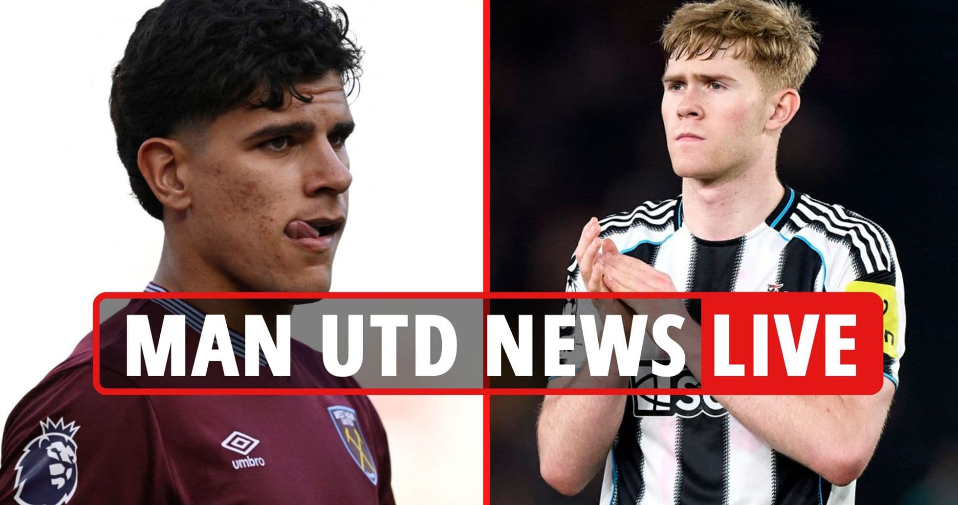 Joueurs de West Ham et Newcastle avant un match