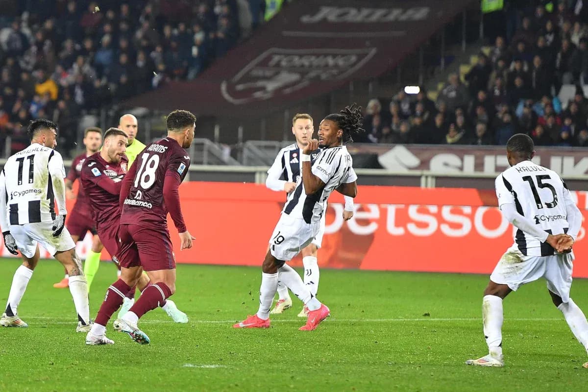 Action entre Torino et Juventus lors du match