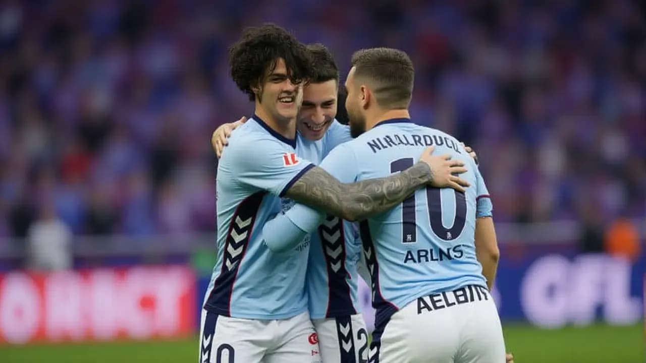 Joueurs de Celta Vigo célébrant un but