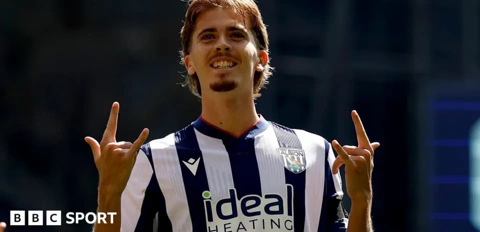 Joueur de West Bromwich Albion célébrant un but