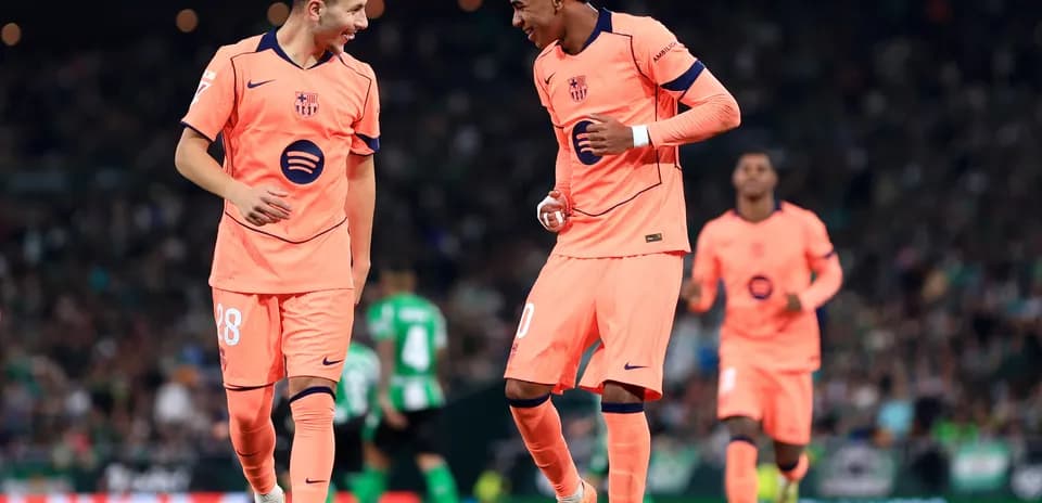 Joueurs du FC Barcelone célébrant un but
