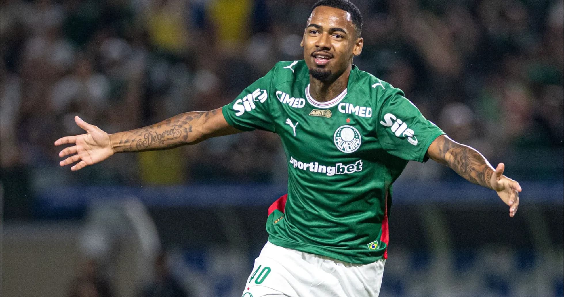 Joueur célébrant un but pour Palmeiras