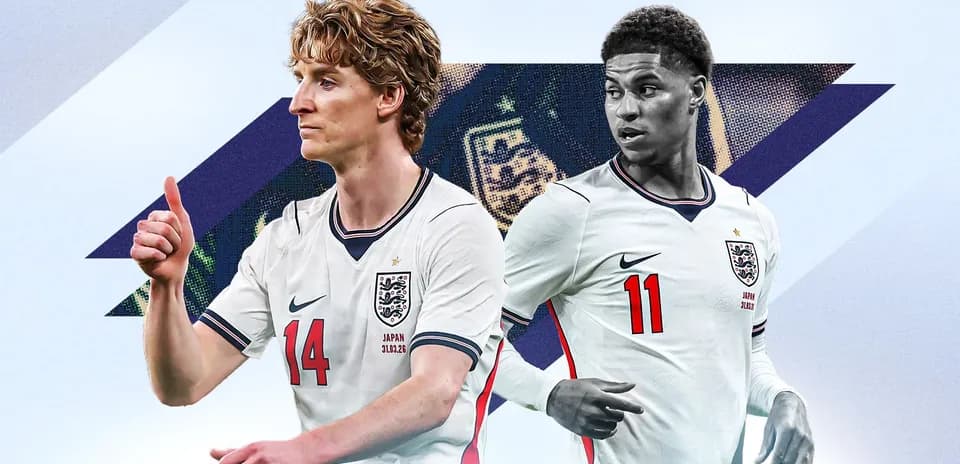 Deux joueurs anglais en maillots de l'équipe nationale