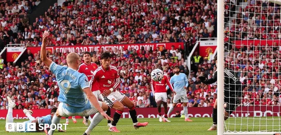 Haaland attempting a shot on goal during match