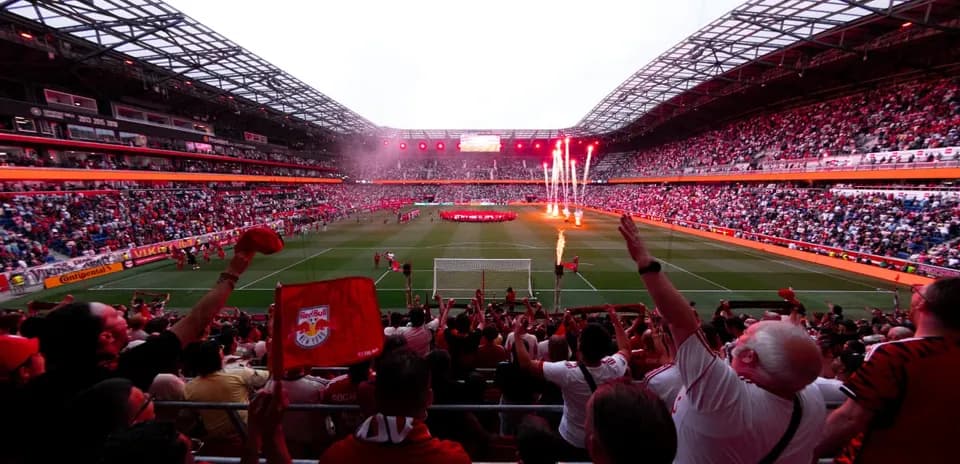 Supporters des New York Red Bulls au stade
