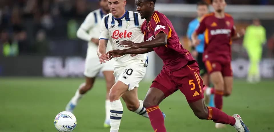 Un joueur de l'AS Roma en action contre Atalanta