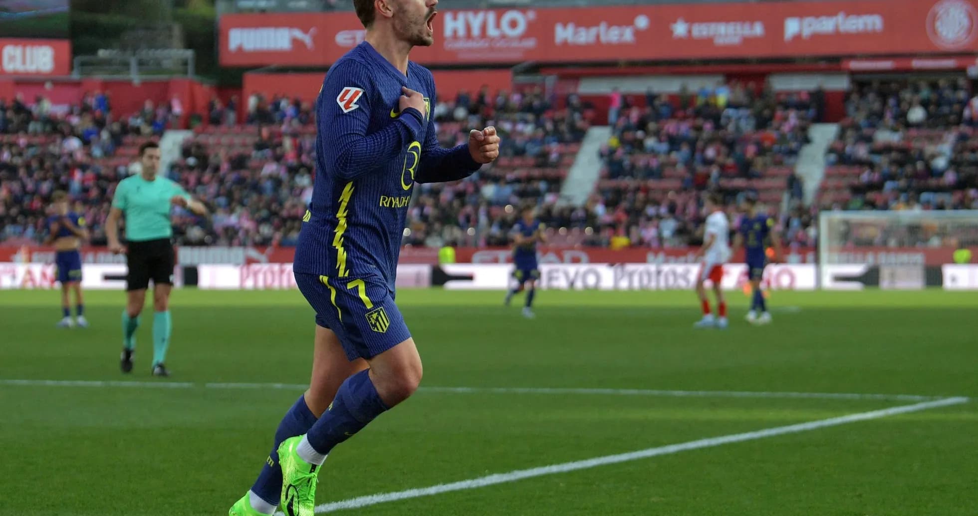 Un joueur d'Atletico Madrid célébrant un but