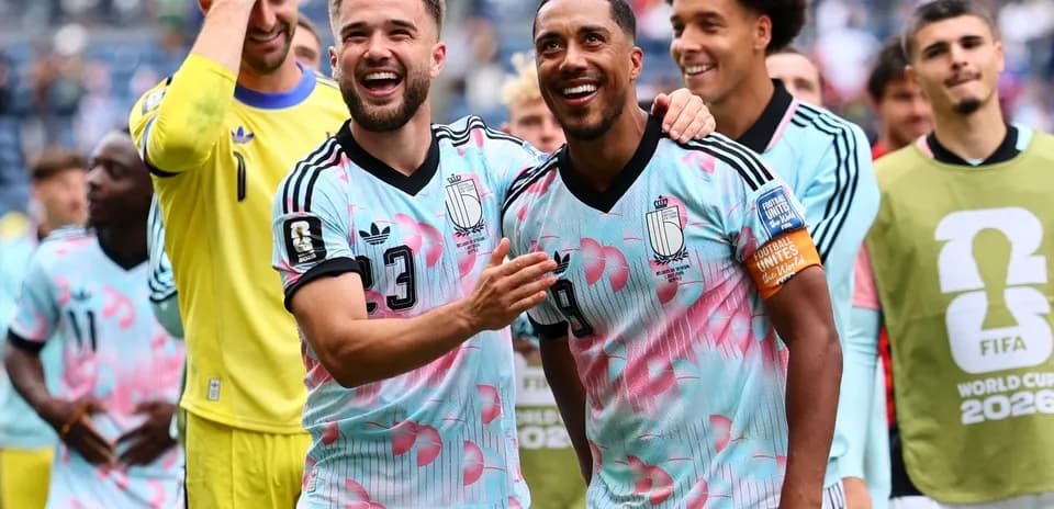 Joueurs belges célébrant après un match