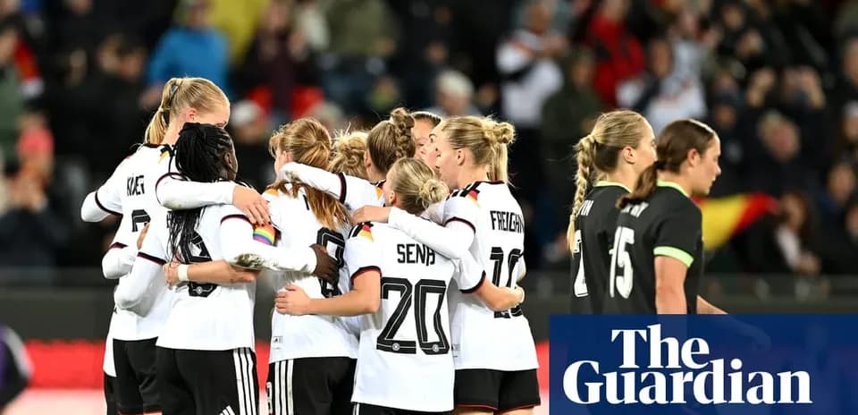 Joueuses allemandes célébrant après un but