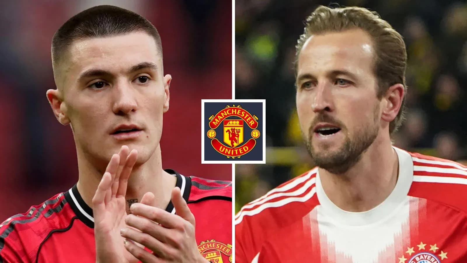 Deux joueurs de football en maillots de club
