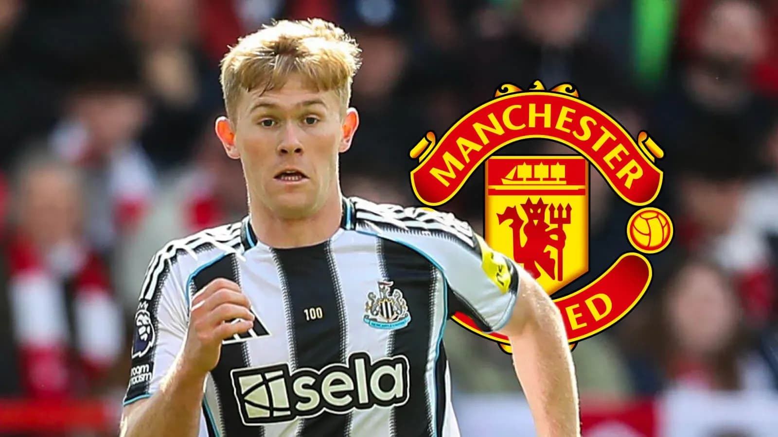 Joueur de Newcastle United en action sur le terrain