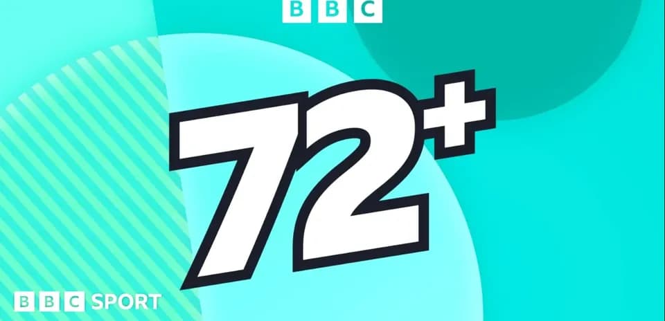 Logo de BBC Sport avec le texte 72+